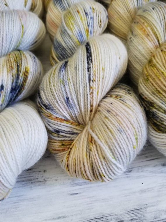Mica Sparkle Sock Yarn - Speckled Glaucophane