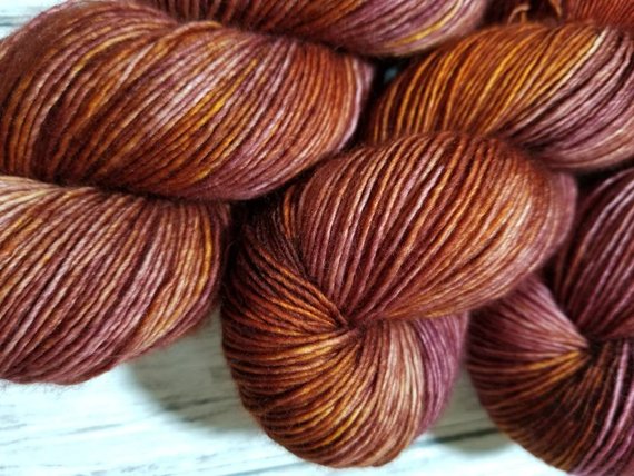 Pumice Single Ply Fingering Weight Yarn - Sphalerite