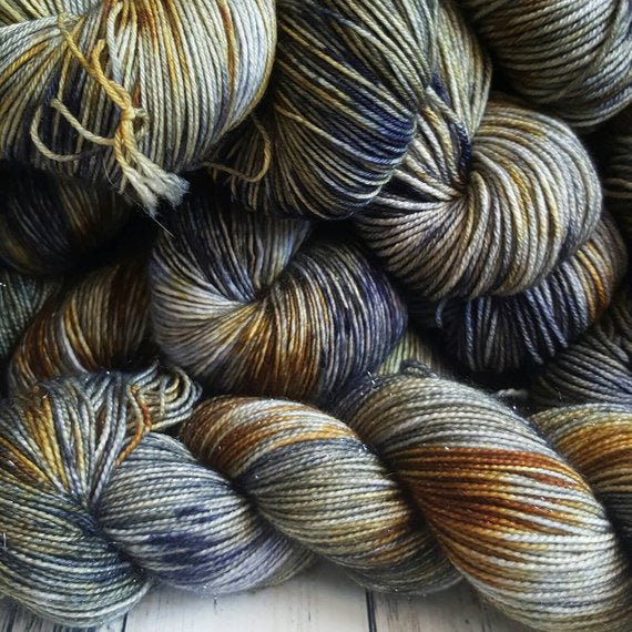 Pumice Single Ply Fingering Weight Yarn - Variegated Glaucophane