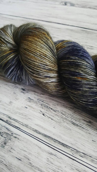 Pumice Single Ply Fingering Weight Yarn - Variegated Glaucophane