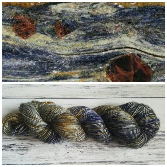 Pumice Single Ply Fingering Weight Yarn - Variegated Glaucophane