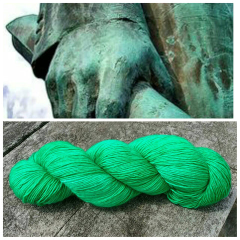 Pumice Single Ply Fingering Weight Yarn - Verdigris