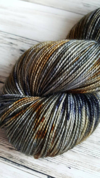 Mica Sparkle Fingering Yarn - Variegated Glaucophane