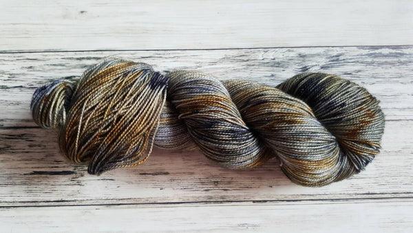 Mica Sparkle Fingering Yarn - Variegated Glaucophane