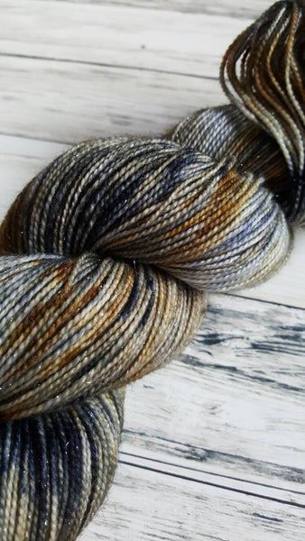 Mica Sparkle Fingering Yarn - Variegated Glaucophane