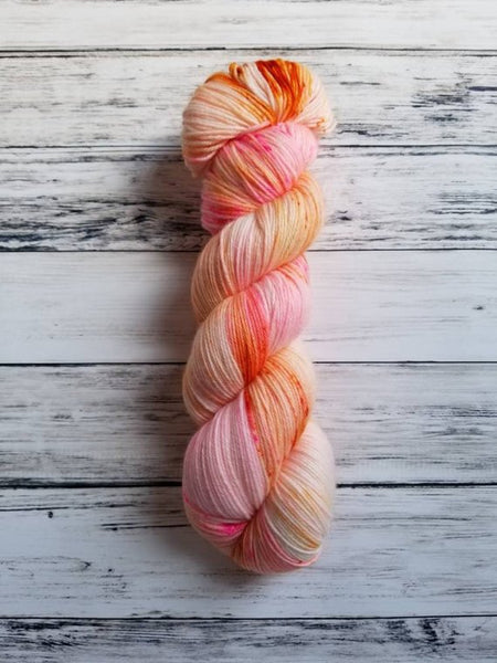 Gypsum MCN Fingering - Speckled Flame Tourmaline