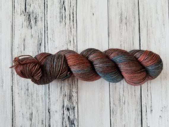 Gypsum MCN Fingering - Rusted Turquoise