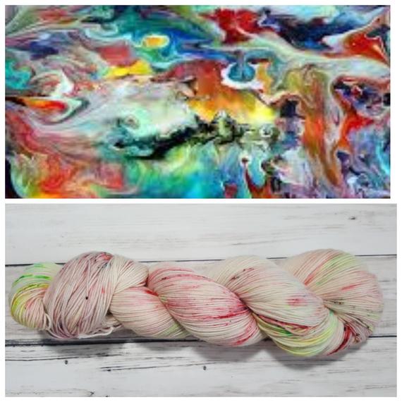 Quartz Sock Yarn - Bright Neon Marble