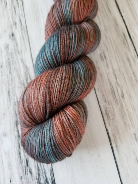 Gypsum MCN Fingering - Rusted Turquoise