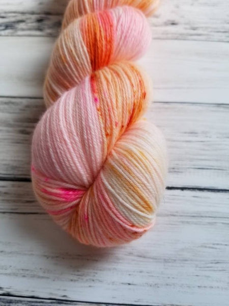 Gypsum MCN Fingering - Speckled Flame Tourmaline