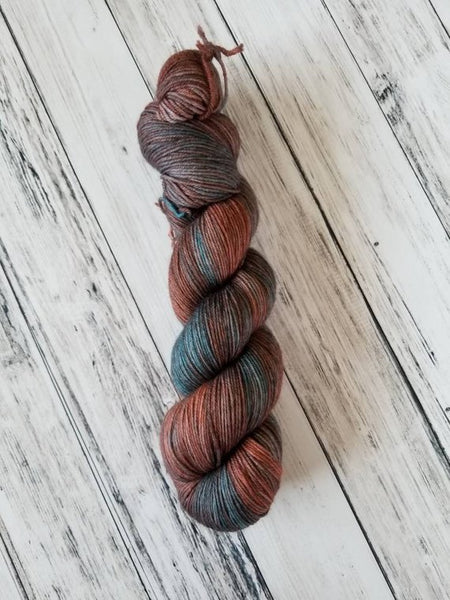 Gypsum MCN Fingering - Rusted Turquoise