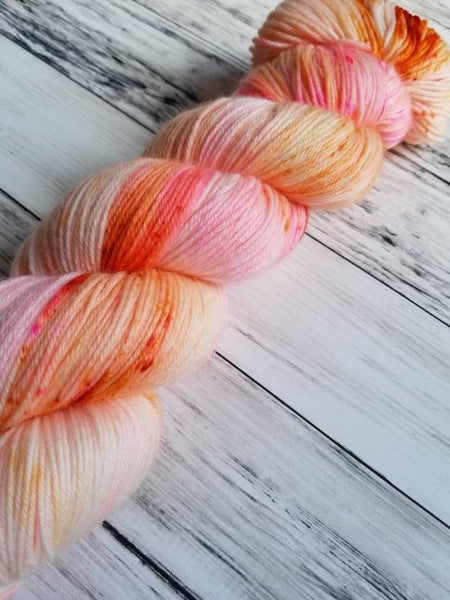 Gypsum MCN Fingering - Speckled Flame Tourmaline