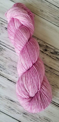 Muscovite Single Ply Sparkle Fingering Weight Yarn - Rose Quartz