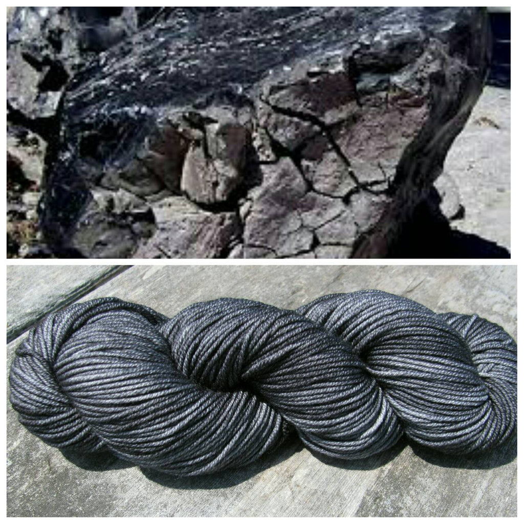 Metamorphic Worsted Weight Yarn - Obsidian – Seawall Fibres
